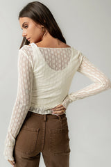 Rachel Lace Top in Ivory
