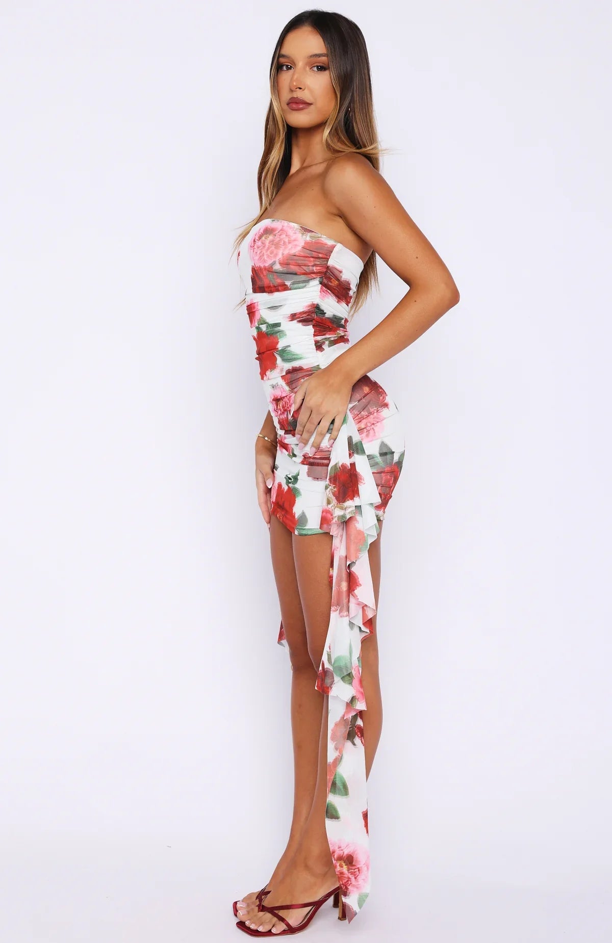 Valentine Muse Strapless Mini Dress Heirloom Bloom