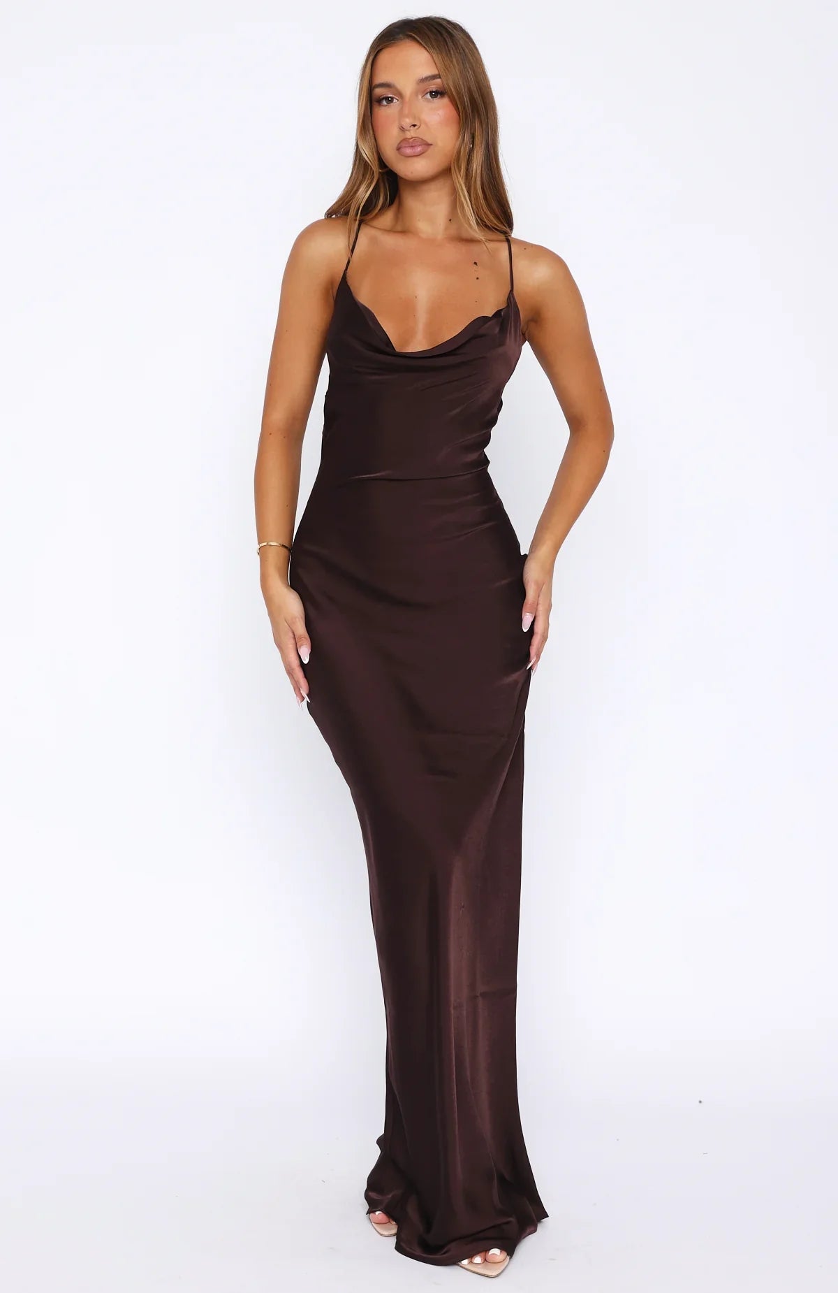 Over My Head Maxi Dress Chocolate