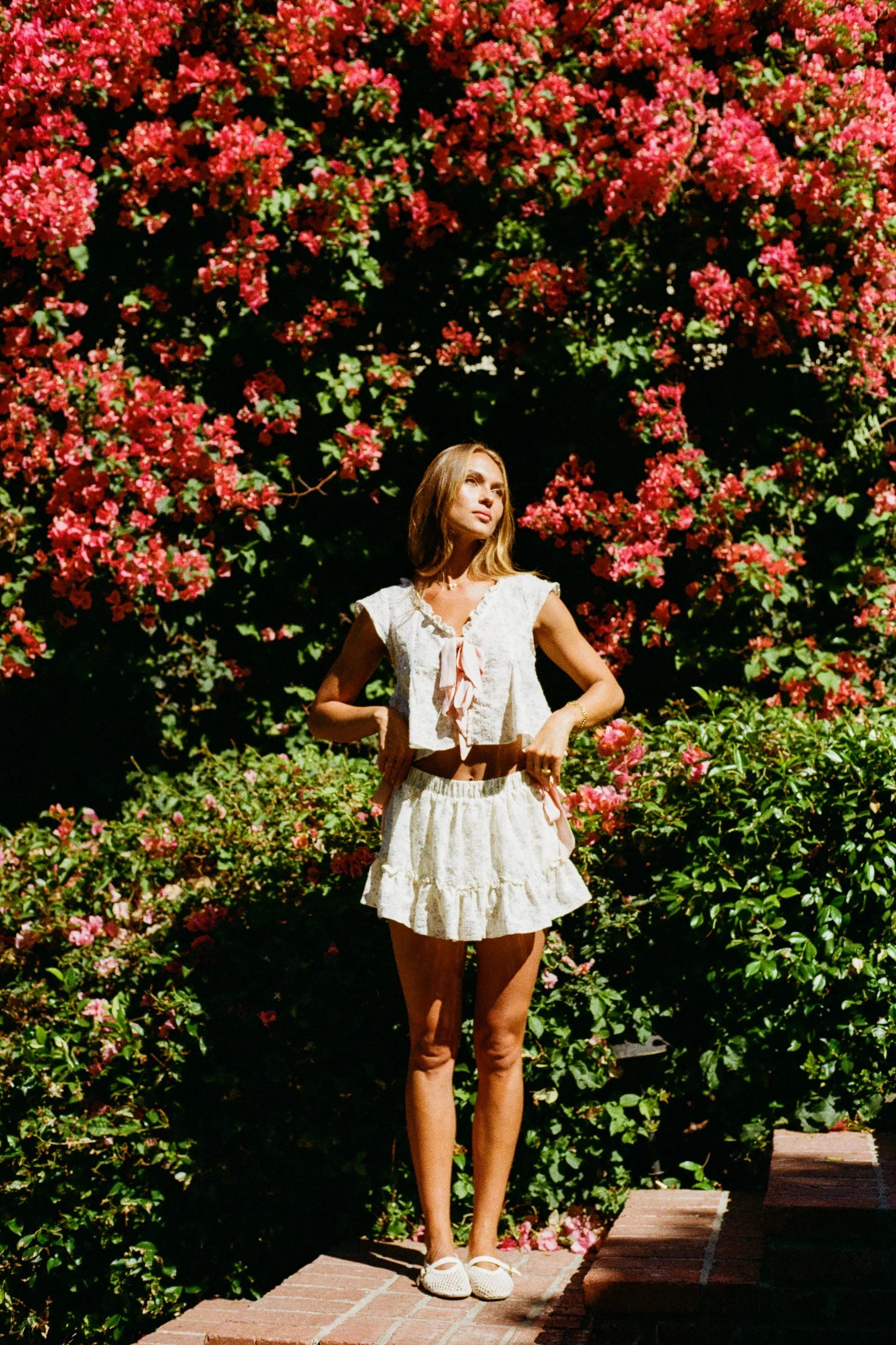 Regina Floral Blouse in Blush