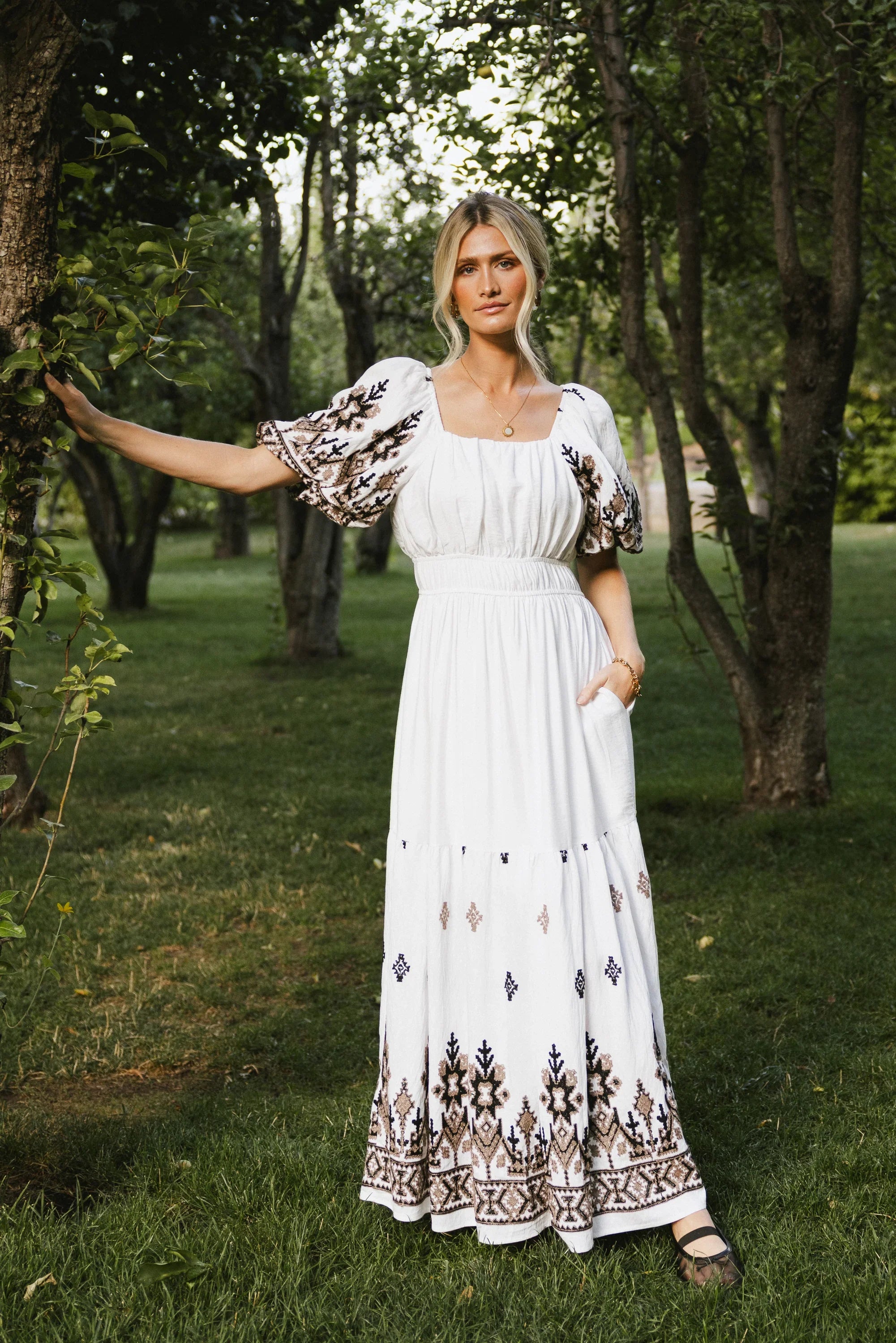 Alder Embroidered Maxi Dress