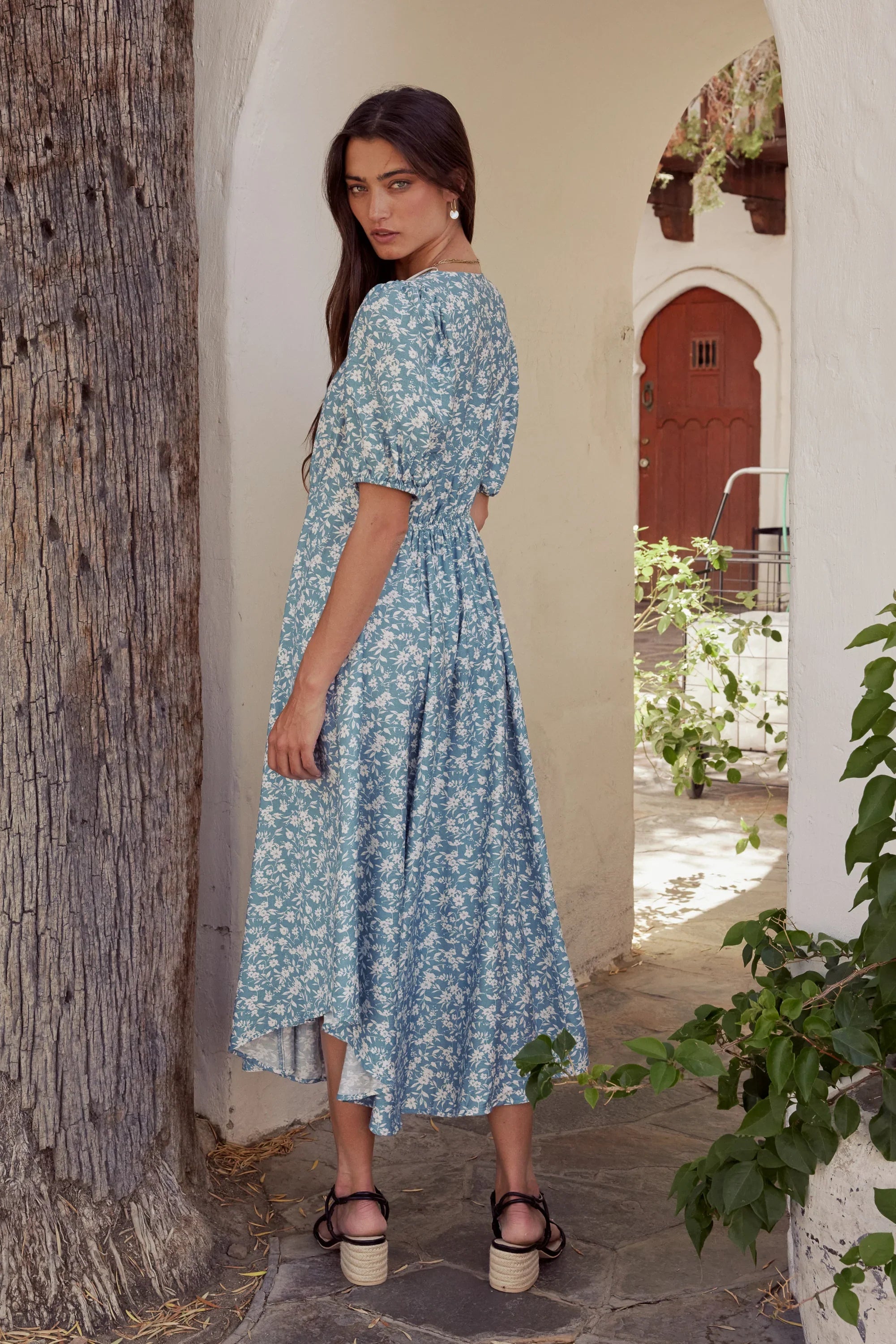 Sandra Button Front Maxi Dress