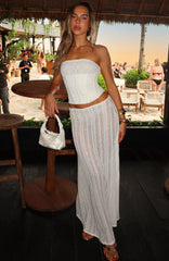 Beach Bound Maxi Skirt Pearl