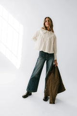 Amelia Collared Blouse in White
